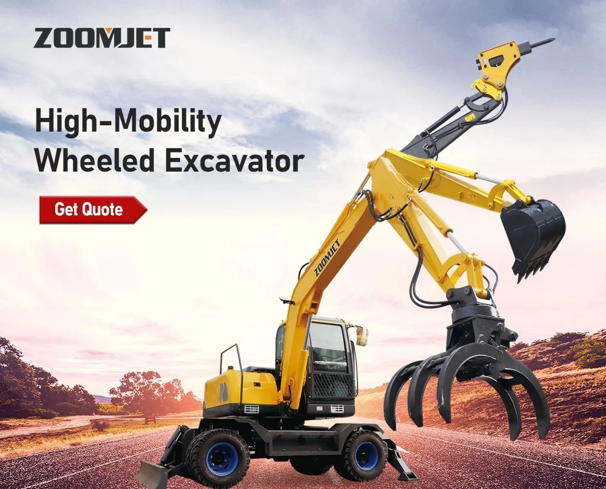 Wheeled Excavators: High - efficiency Tools in the Engineering Field